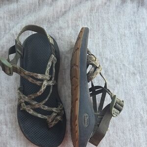Chaco Multi-Strap Sandals in Olive and Black